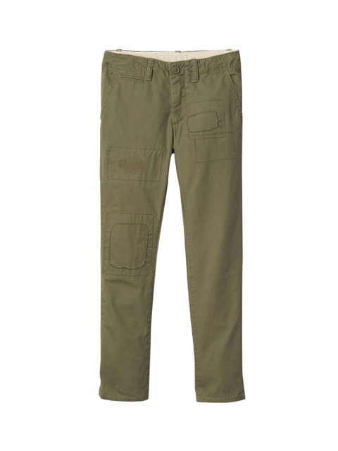 

GAP Boys Olive Green Rip And Repair Canvas Chinos