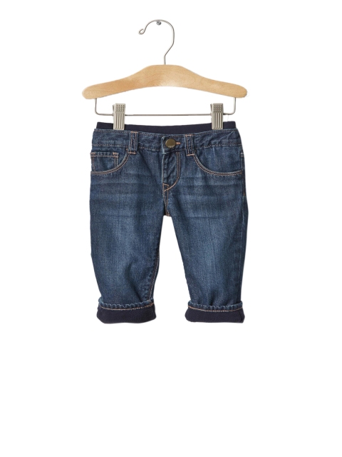 

GAP Baby 1969 Blue Fleece-Lined Pull-On Straight Jeans