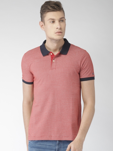 

Arrow Sport Men Red Printed Polo Collar T-shirt