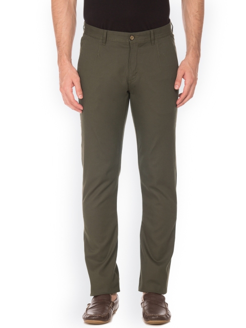 

Arrow Sport Men Olive Green Regular Fit Solid Trousers