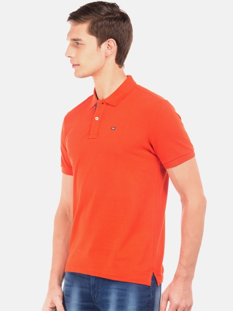 

Arrow Sport Men Orange Solid Polo Collar T-shirt