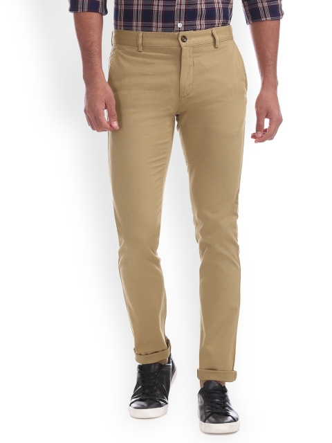 

Arrow Sport Men Khaki Slim Fit Solid Regular Trousers