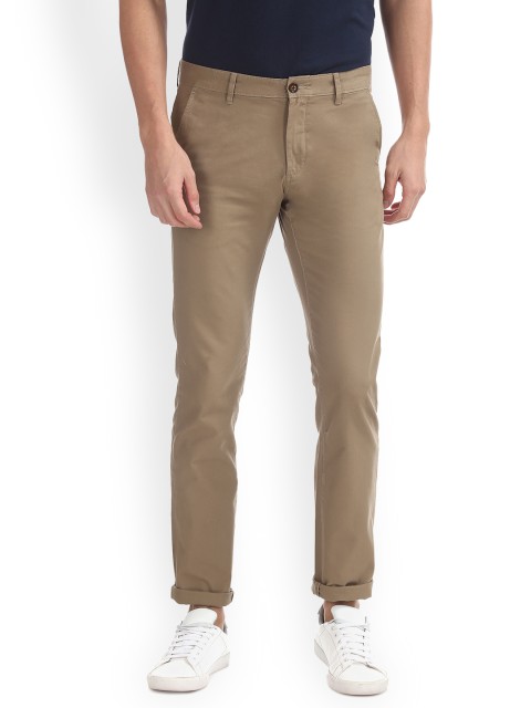 

Arrow Sport Men Brown Slim Fit Solid Regular Trousers
