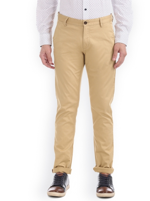 

Arrow Sport Men Khaki Regular Fit Solid Trousers