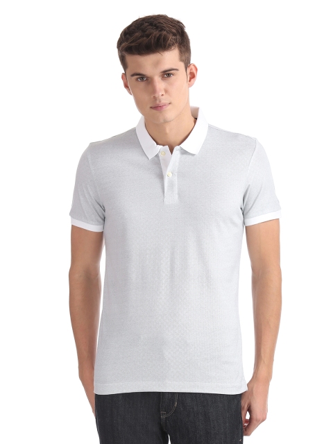 

Arrow Sport Men Grey Solid Polo Collar T-shirt