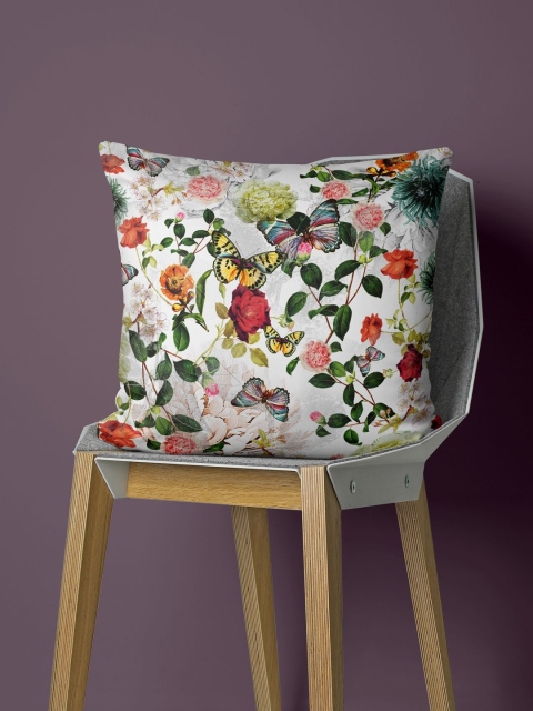 

BIANCA Multicoloured Floral Square Cushion Covers, Multi