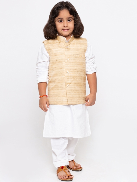 

JBN Creation Boys White Solid Kurta with Pyjamas