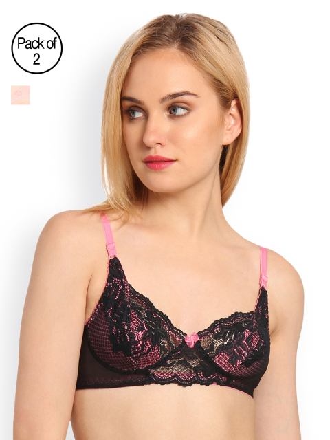 

Innocence Pack of 2 T-Shirt Bras BBAPLIN66427, Pink