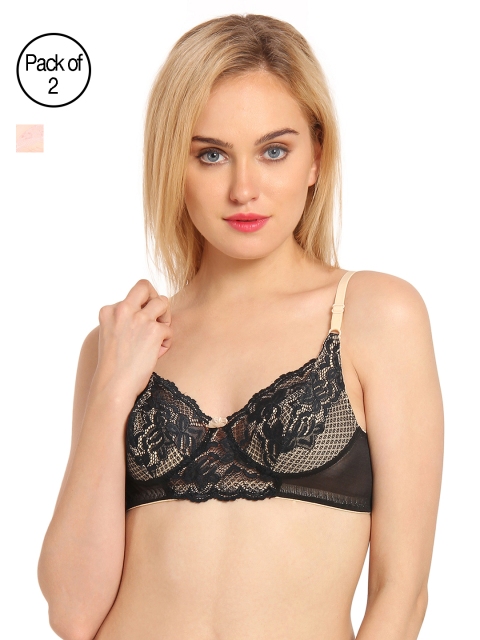 

Innocence Pack of 2 Everyday Bras BBAPLIN66422, Beige