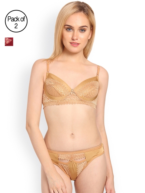 

Innocence Women Pack of 2 Lingerie Set BBAPLIN66409, Maroon