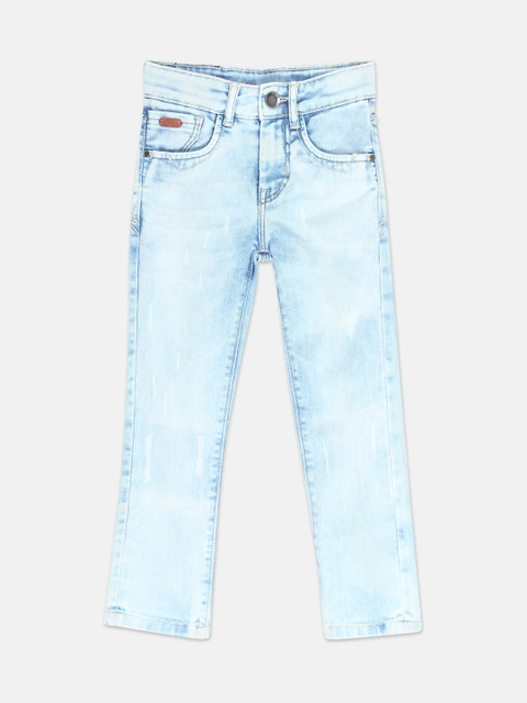 

Blue Giraffe Boys Blue Slim Fit Mid-Rise Clean Look Jeans