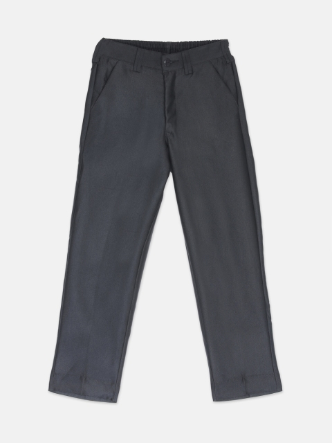 

Blue Giraffe Boys Black Comfort Regular Fit Solid Regular Trousers