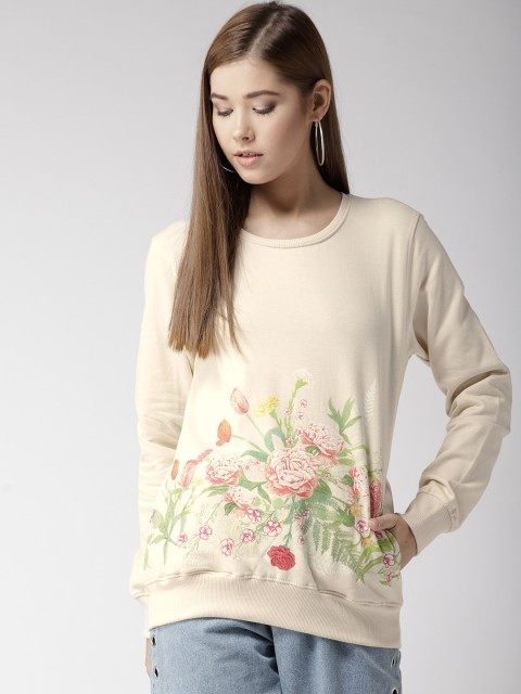 

Fort Collins Women Cream-Coloured Printed Sweatshirt