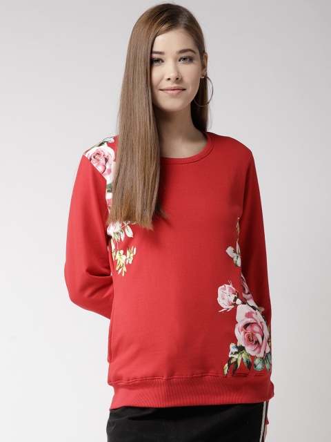 

Fort Collins Women Red & Pink Printed Sweatshirt