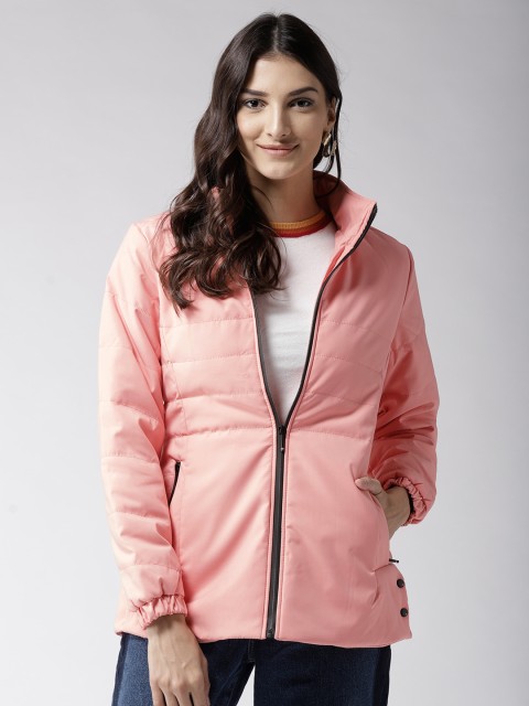 

Fort Collins Women Peach-Coloured Solid Parka Jacket