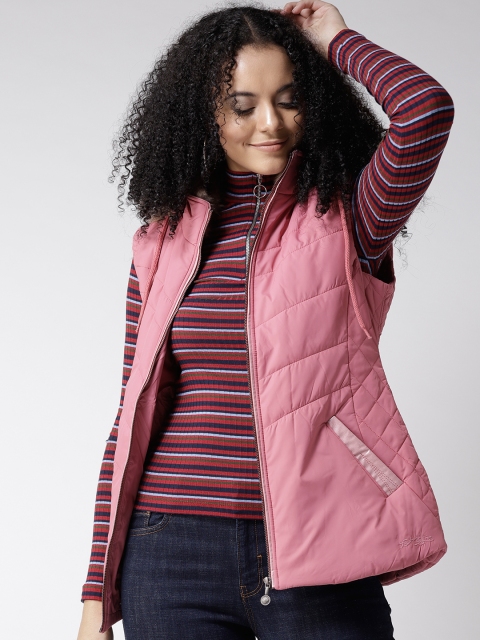 

Fort Collins Women Pink Solid Hooded Parka Jacket