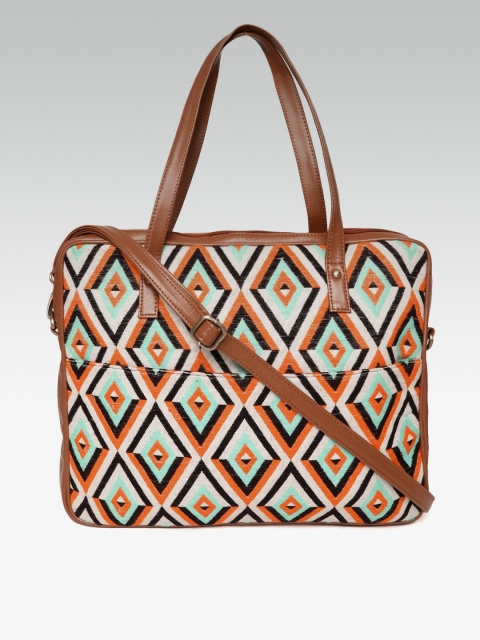 

ZAREGARE Women Multicoloured Self-Design Laptop Bag, Multi
