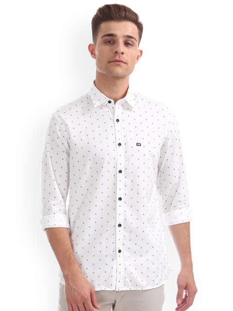 

Arrow Sport Men White Slim Fit Printed Casual Shirt