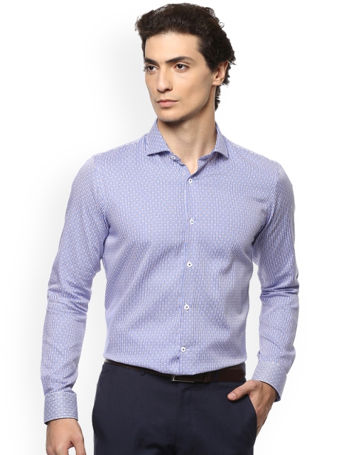 

SIMON CARTER LONDON Men Blue Slim Fit Printed Formal Shirt
