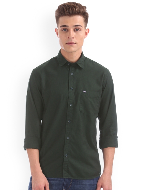 

Arrow Sport Men Olive Green Regular Fit Solid Casual Shirt