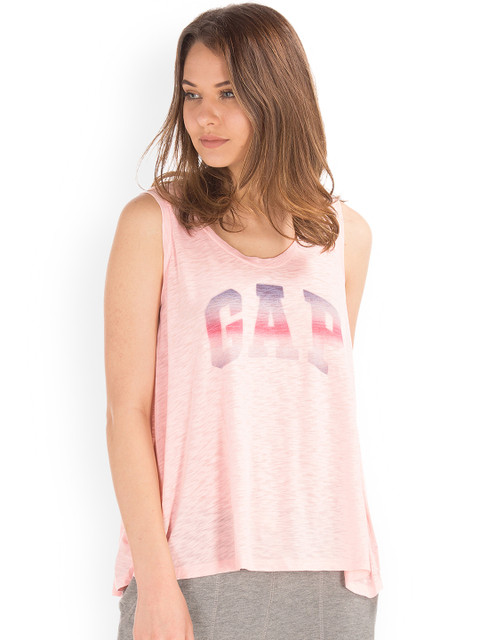 

GAP Women Pink Ombre Logo Top