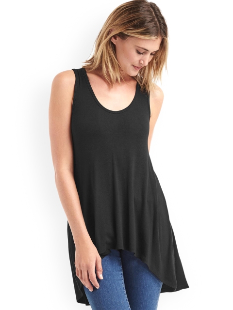 

GAP Women Black Cozy Rib Swing Top