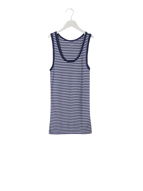 

GAP Women Blue Modern Stripe Top