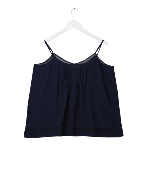 

GAP Women Black Soft Mesh Panel Top, Blue