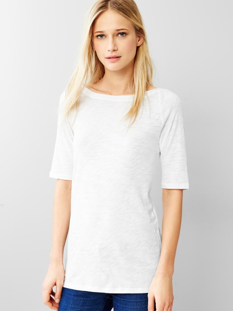 

GAP Women White Ballet-Back Top