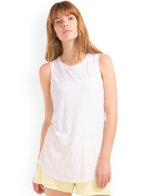 

GAP Women White Jersey Top