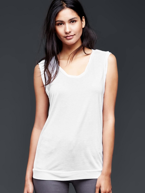 

GAP Women White Twist Top