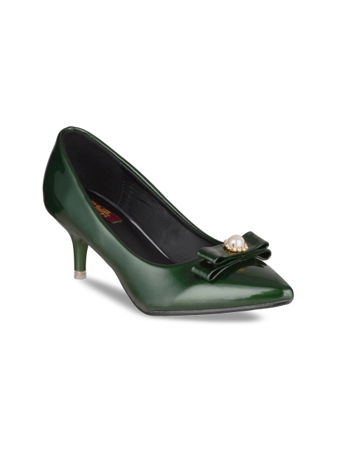 

SHUZ TOUCH Women Green Solid Pumps