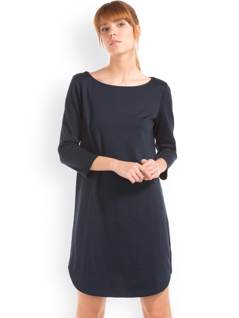 

GAP Women Navy Blue Boat Neck Shift Dress