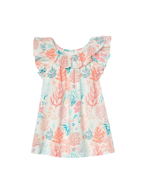 GAP Girls Multi Coloured Coral Reef Ruffle Dress