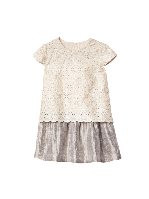 

GAP Girl Cream Eyelet Double Layer Dress