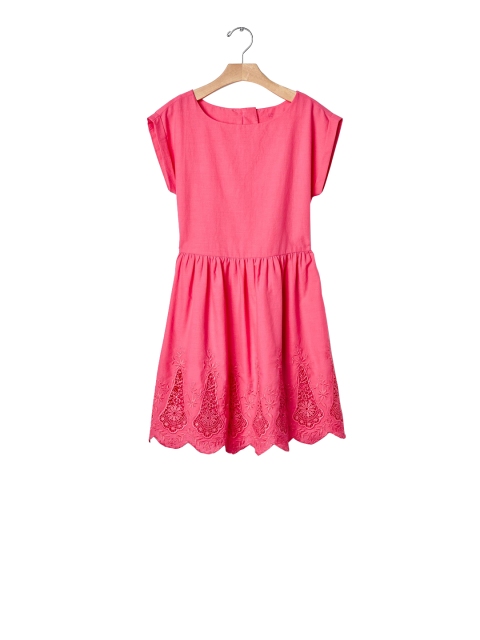 

GAP Girls Pink Scallop Eyelet Border Dress