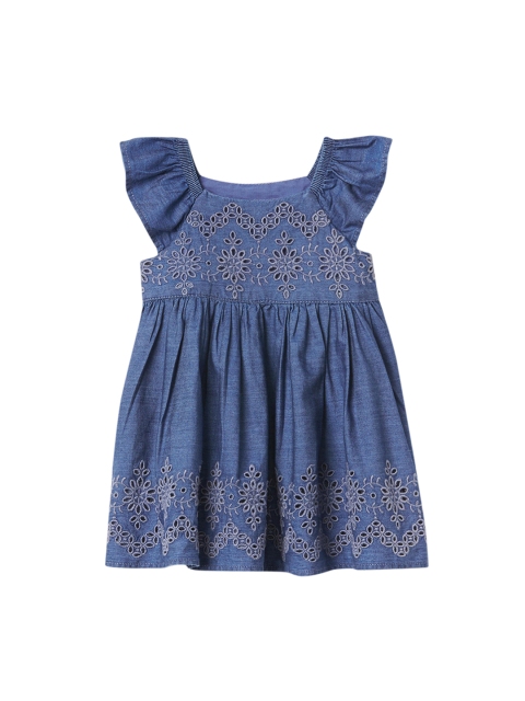 

GAP Girls Blue Eyelet Chambray Flutter Dress