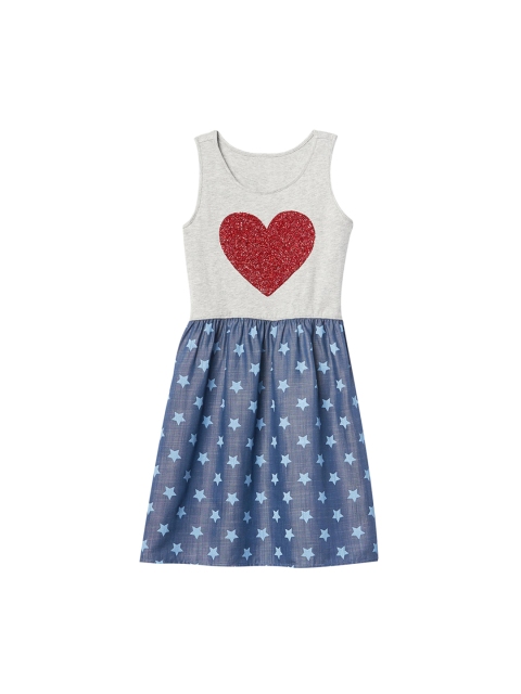 

GAP Girls Grey Sequin Heart Tank Dress
