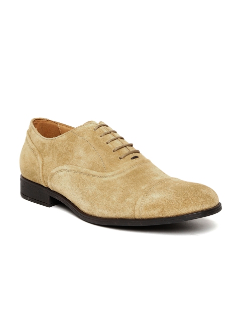 

Geox Men Beige Suede Oxfords