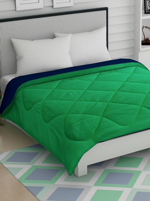 

Story@home Green Navy Blue Solid Mild Winter 200 GSM Double Bed Comforter