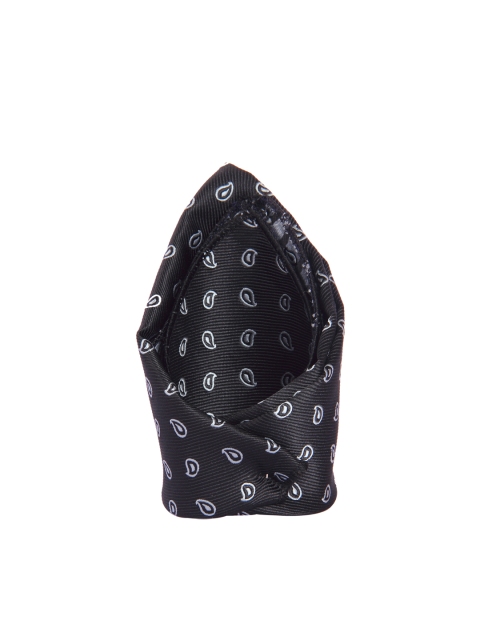 

Tossido Men Black Woven Pocket Square
