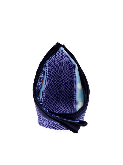 

Tossido Men Blue Printed Pocket Square