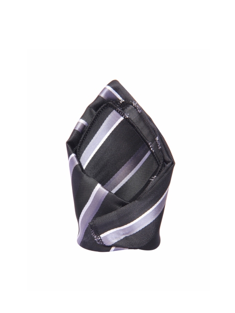 

Tossido Men Black & Grey Woven Pocket Square