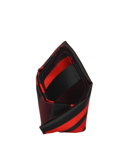 

Tossido Men Red & Black Woven Pocket Square