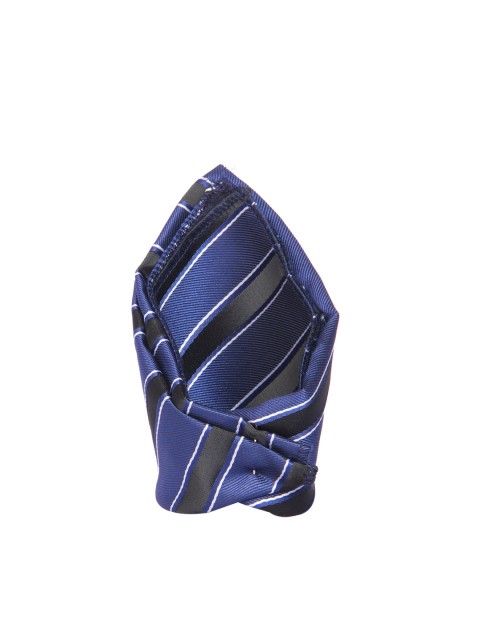 

Tossido Men Blue & Black Woven Pocket Square