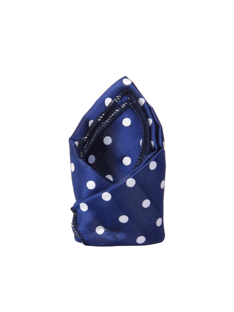 

Tossido Men Navy Blue & White Woven Printed Pocket Square