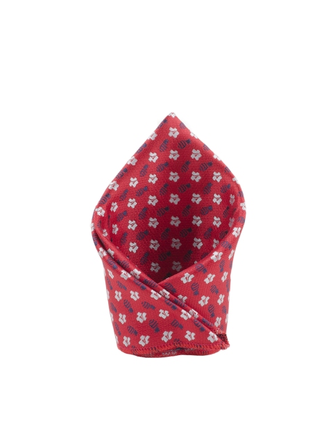 

Tossido Men Red Woven Pocket Square