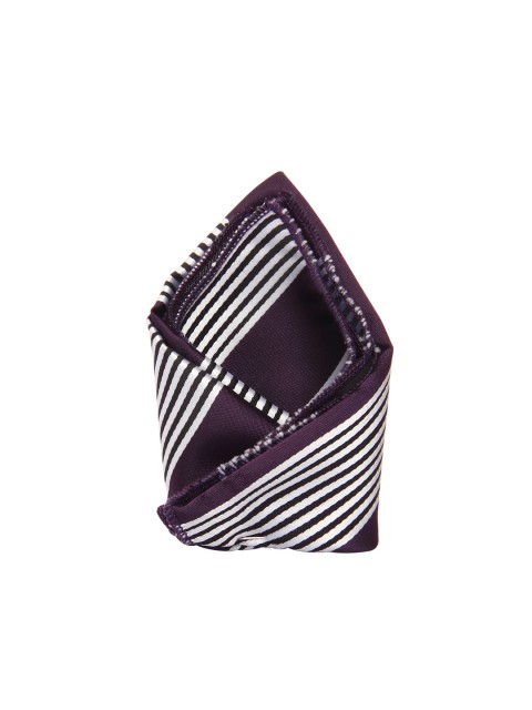 

Tossido Men Purple & White Woven Pocket Square