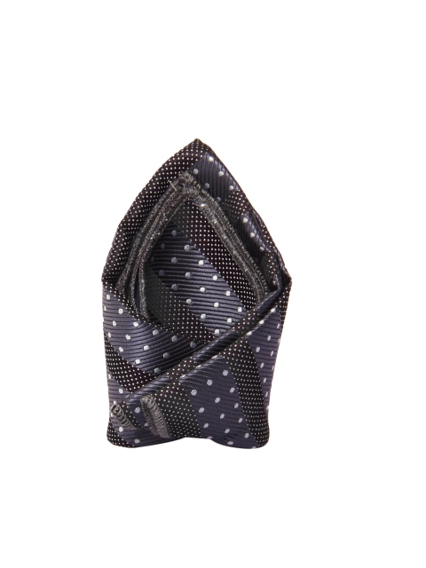 

Tossido Men Grey & Black Woven Pocket Square