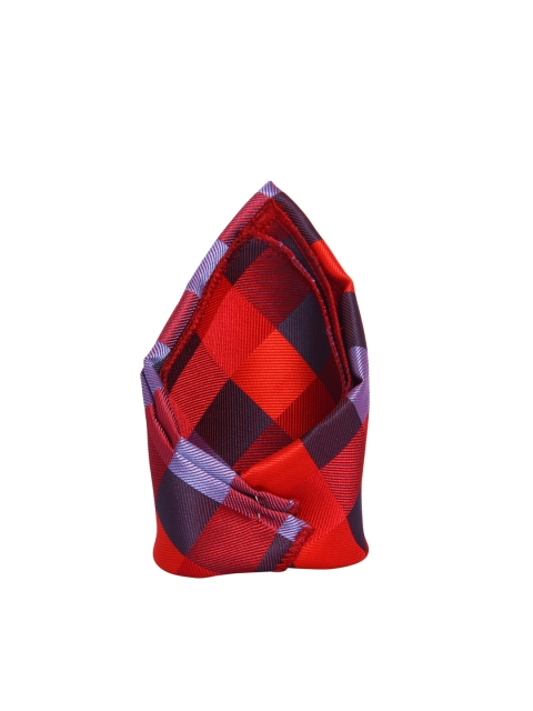 

Tossido Men Red Woven Pocket Square